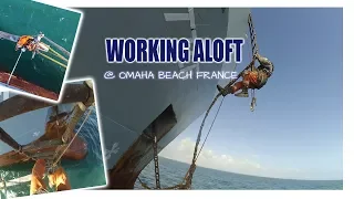 Working Aloft - Painting Ship's Bow | Seafarers Job