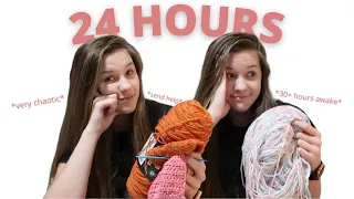 Crocheting For 24 HOURS STRAIGHT | How Much Can I Crochet In A Day? | 24 Hour Crochet Challenge