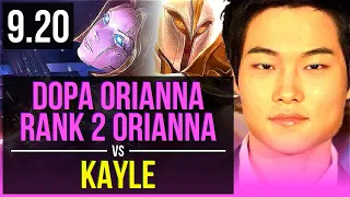 Dopa ORIANNA vs KAYLE (MID) | Rank 2 Orianna, Rank 18, KDA 1/0/4 | Korea Challenger | v9.20