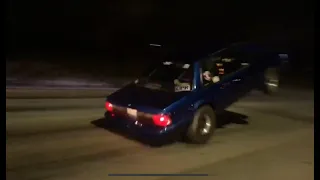 Crazy Mustang Street Wheelie!!