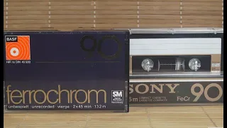 BASF Ferrochrom 1975 vs. SONY FeCr 1978 #audiocassette, #basf, #sonyfecr