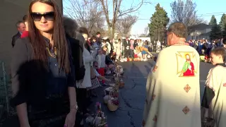 Blessing of Easter baskets at Ukrainian Church