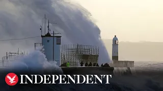 Storm Eunice: Strong winds close in on Cornwall