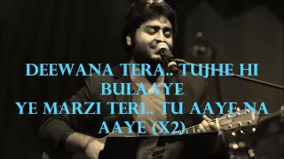 Main Hoon Deewana Tera- Leela Movie- Arijit Singh Lyrics Video- Enjoy The Lyrics