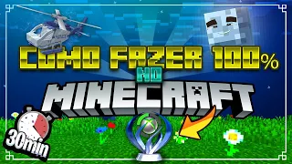 COMO FAZER 100% MINECRAFT | TODAS AS CONQUISTAS E TROFÉUS | ATUALIZADO 2023