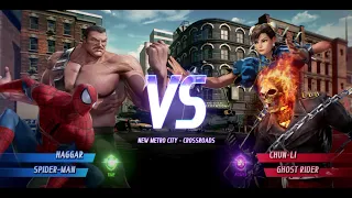 MARVEL VS. CAPCOM: INFINITE Haggar and Spider-Man vs Chun-Li and Ghost Rider