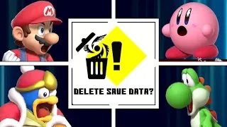 Evolution Of DELETING SAVE DATA In Super Smash Bros (1999-2019)