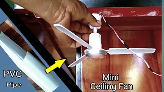 How to make mini chilling fan with PVC pipe and soda can,DIY