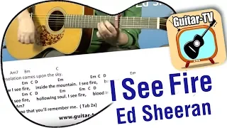 I see Fire - Ed Sheeran, Cover•Lyrics•Chords•Tutorial•Gitarre lernen