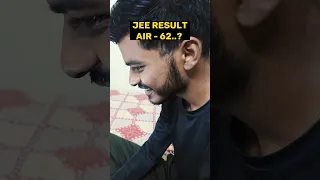 JEE Result Reaction 😳 AIR - 62..? #jee #jeeresult