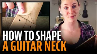 Shaping a guitar neck with files and scrapers