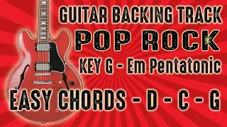 Easy Guitar backing track - Pop Rock style - Chords D-C-G