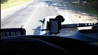 Guy brake checks the wrong trucks. 2019