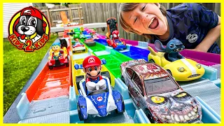 GIVEAWAY 🏎️ Monster Jam Race Cars vs. Hot Wheels Racerverse - LONGEST MARIO KART RACE EVER MADE!