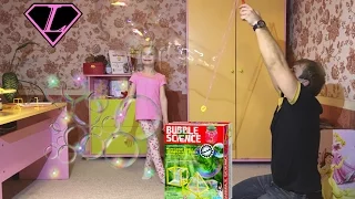 Наука гигантских огромных мыльных пузырей Gigant huge soap bubble science