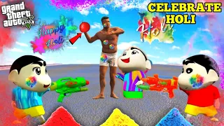 Celebrate Holi With Shinchan and Franklin in GTA 5!