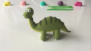 Aprender Dinosaurios arcilla plastilina colores🦖Hacer Dinosaurios. Plastilina Educativo Para Niños