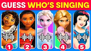 Guess Who's Singing 🎤🎙️| Disney Song Quiz Challenge | Snow White, Moana, Elsa, Rapunzel, Mirabel