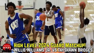 Tayshawn Bridges And Willie Williams Jr Face Off! Elite 2024 Guards Go At It