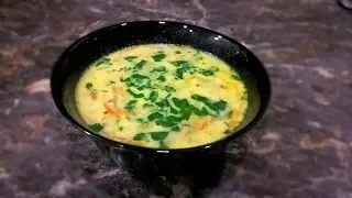 Куриный суп с грибами и плавленым сыром. Грибной сливочный суп.