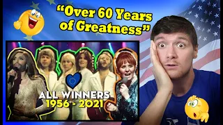 American Reacts to All Eurovision Winners 1956 - 2021