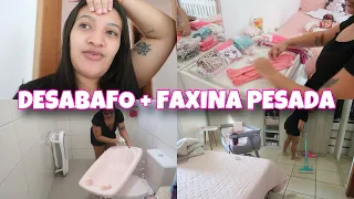 FRUSTRAÇÃO - ACABEI FAZENDO UM DESABAFO + FAXINA PESADA |ARRUMANDO A CASA COM UMA BEBÊ | Dani Mendes