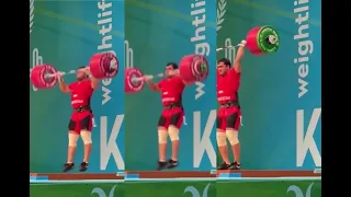 AKBAR DJURAEV Uzbekistan clean and jerk 231kg - 242kg - 246kg