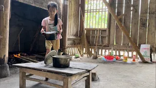 FULL VIDEO: poor girl's daily life, cooking, cleaning and harvesting