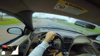 Drifting the New Edge Mustang GT in the Rain - POV