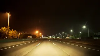 ASMR Highway Driving at Night - Cheongju to Seoul, Korea (No Talking, No Music)