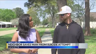 Neighbor saves man from suicide attempt