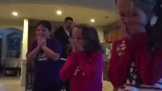 Parents Surprises Daughters with Adopted Brother Under The Christmas Tree