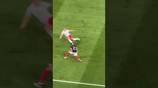 Mbappe fake - Danish player slips - France v Denmark