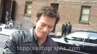 Harry Connick, Jr. - Signing Autographs at "Late Show with David Letterman" in NYC