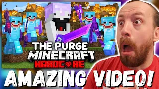 AMAZING VIDEO! SpeedSilver 100 Players Simulate The PURGE in Minecraft (REACTION!)