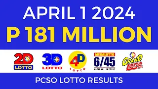 Lotto Result April 1 2024 9pm PCSO