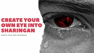 Make your own eyes into sharingan step by step guide | learn photo editing for free✨|kakashi,sasuke