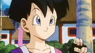 Gohan and Videl kiss the girl