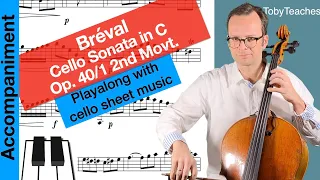 J. B. Breval Cello Sonata op. 40,1 | Rondo | Piano Accompaniment | Cello sheet music