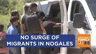 Officials not seeing large amount of immigrants crossing in Nogales