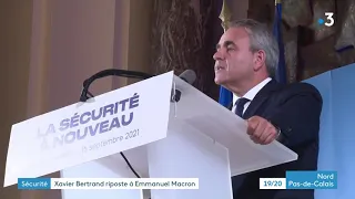 Sécurité : les annonces de Xavier Bertrand en riposte à Emmanuel Macron