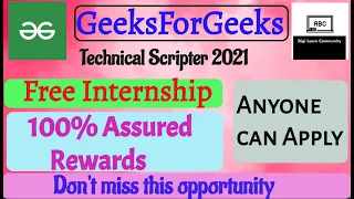 GEEKSFORGEEKS Technical Scripter 2021 | Any one can Participate | Assured Goodies | DLC