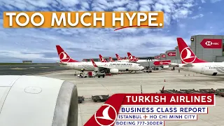 TURKISH AIRLINES 777 Business Class【4K Trip Report Istanbul to Ho Chi Minh City】I'll Pass!