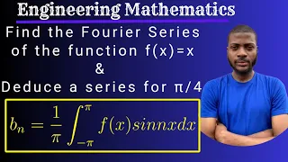 How To Find The Fourier Series of f(x)=x, from -π to +π