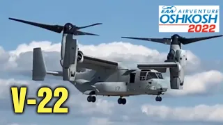 USAF V-22 Osprey - AMAZING Demonstration EAA AirVenture Oshkosh 2022