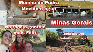 Coisas da roça!Moinho de pedra movido à água!Interior de Minas Gerais!#roça #sitio #chácara #fazenda