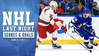 NHL Last Night: All 8 Goals and NHL Scores of June 3, 2021