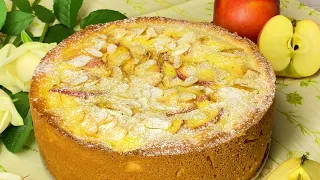ЦВЕТАЕВСКИЙ ПИРОГ ✨ Пирог с яблоками в сметанной заливке.  Лучший рецепт песочной основы для пирога