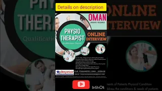 job vacancy Physio Therapist Oman