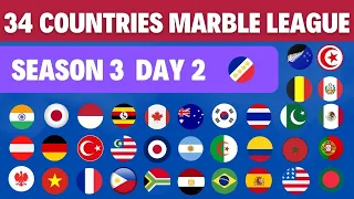 34 Countryballs Elimination Tournament in Algodoo, Season 3 Day 2 // Captain Marble Racing